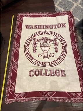 washington college woven throw blanket